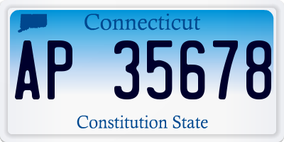 CT license plate AP35678