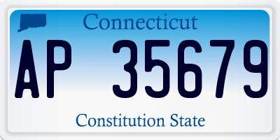 CT license plate AP35679