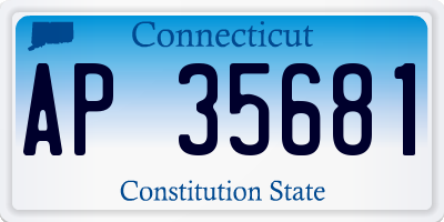 CT license plate AP35681