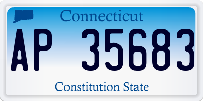 CT license plate AP35683