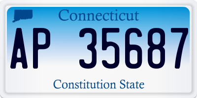 CT license plate AP35687