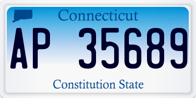 CT license plate AP35689
