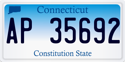 CT license plate AP35692