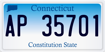 CT license plate AP35701