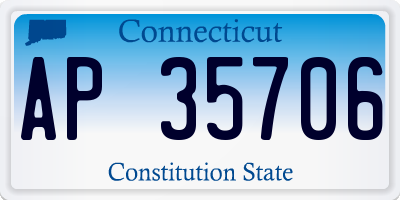 CT license plate AP35706