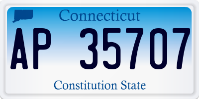 CT license plate AP35707