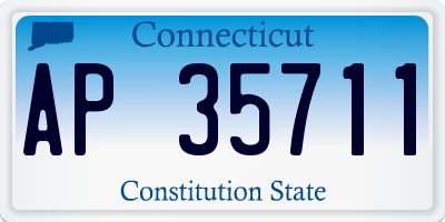 CT license plate AP35711
