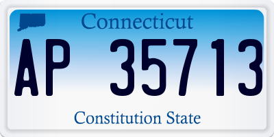 CT license plate AP35713