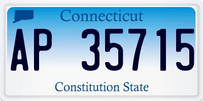 CT license plate AP35715