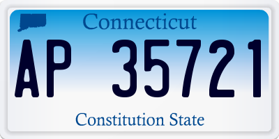 CT license plate AP35721