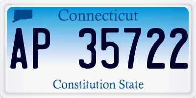 CT license plate AP35722