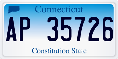 CT license plate AP35726