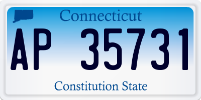 CT license plate AP35731