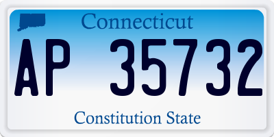 CT license plate AP35732