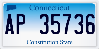 CT license plate AP35736