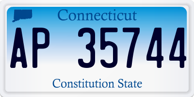 CT license plate AP35744