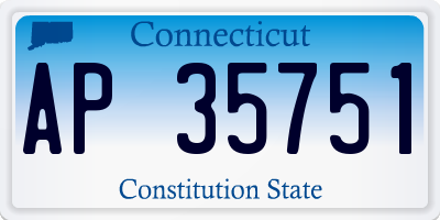 CT license plate AP35751