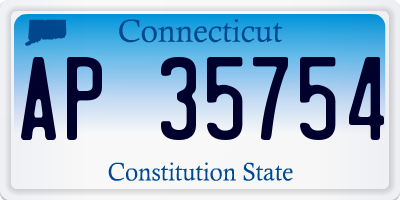 CT license plate AP35754