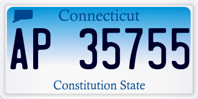 CT license plate AP35755