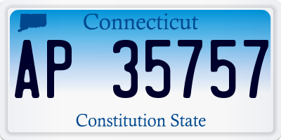 CT license plate AP35757