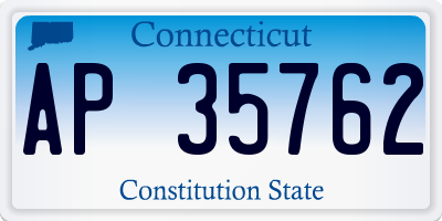 CT license plate AP35762