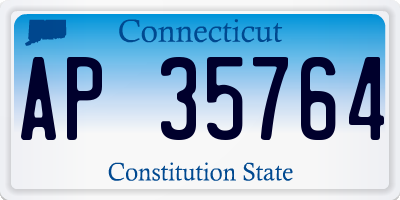 CT license plate AP35764
