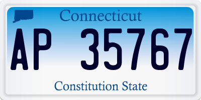 CT license plate AP35767