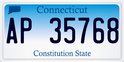 CT license plate AP35768
