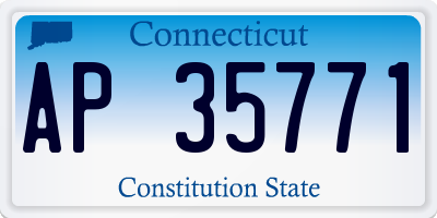 CT license plate AP35771