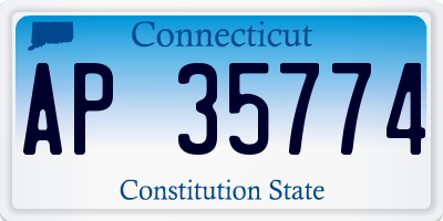 CT license plate AP35774
