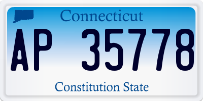 CT license plate AP35778