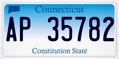 CT license plate AP35782