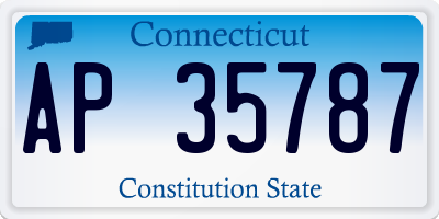 CT license plate AP35787