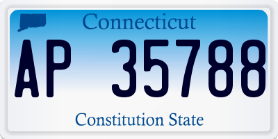 CT license plate AP35788