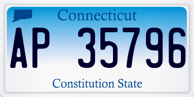 CT license plate AP35796