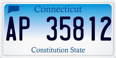 CT license plate AP35812