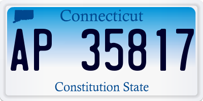 CT license plate AP35817