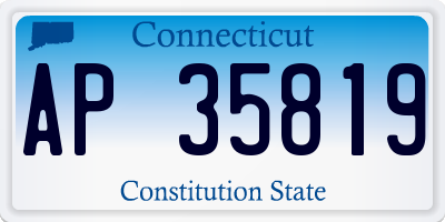 CT license plate AP35819