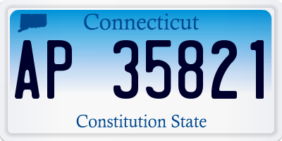 CT license plate AP35821