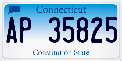 CT license plate AP35825
