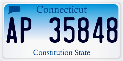 CT license plate AP35848