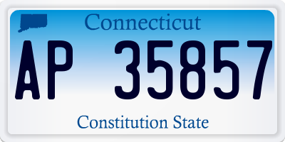 CT license plate AP35857