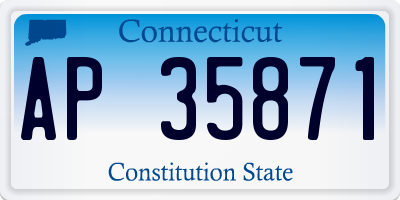 CT license plate AP35871