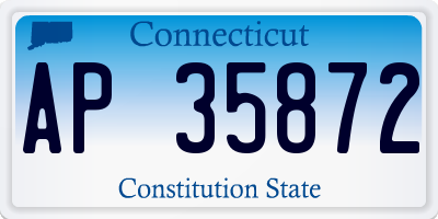 CT license plate AP35872