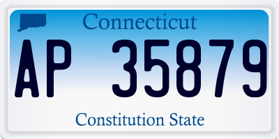 CT license plate AP35879