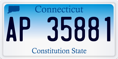 CT license plate AP35881