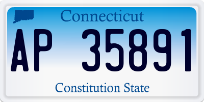 CT license plate AP35891