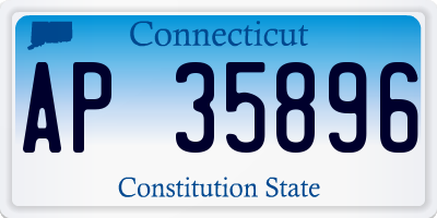 CT license plate AP35896