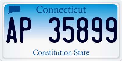 CT license plate AP35899