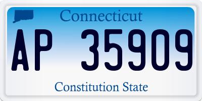CT license plate AP35909